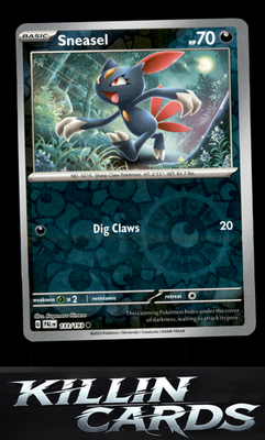 Reverse Holofoil Sneasel 133/193 Pokemon Common SV02: Paldea Evolved Card NM