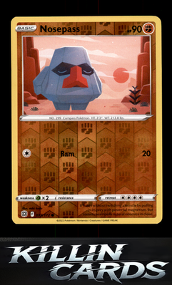 Reverse Holofoil Nosepass 073/172 Pokemon Common SWSH09: Brilliant Stars Card NM