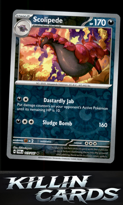 Reverse Holofoil Scolipede 117/167 Pokemon Uncommon SV06: Twilight Masquerade Ca