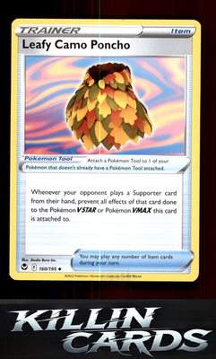 Leafy Camo Poncho 160/195 Pokemon Uncommon SWSH12: Silver Tempest Card NM