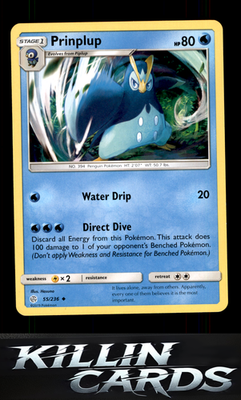Prinplup 55/236 Pokemon Uncommon SM - Cosmic Eclipse Card NM