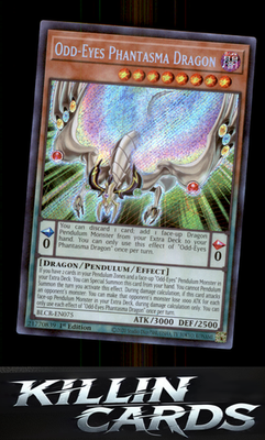 1st Edition Odd-Eyes Phantasma Dragon BLCR-EN075 YuGiOh Secret Rare Battles of L
