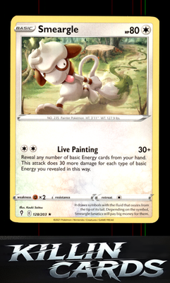Smeargle 128/203 Pokemon Rare SWSH07: Evolving Skies Card NM