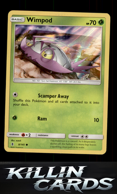 Wimpod 8/145 Pokemon Common SM - Guardians Rising Card NM
