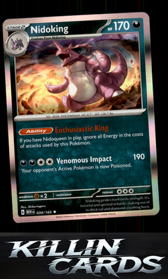 Nidoking - 034/165 034/165 Pokemon Rare SV: Scarlet & Violet 151 Card NM