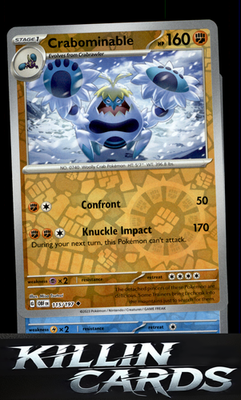 Reverse Holofoil Crabominable 115/197 Pokemon Uncommon SV03: Obsidian Flames Car