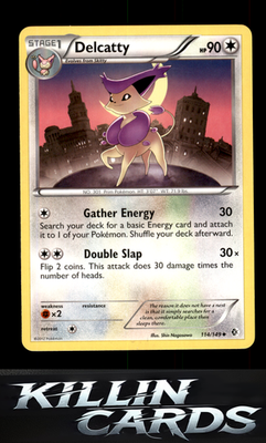 Delcatty 114/149 Pokemon Uncommon Boundaries Crossed Card NM