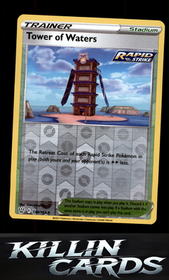 Reverse Holofoil Tower of Waters 138/163 Pokemon Uncommon SWSH05: Battle Styles