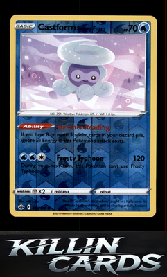 Reverse Holofoil Castform Snowy Form 034/198 Pokemon Common SWSH06: Chilling Rei