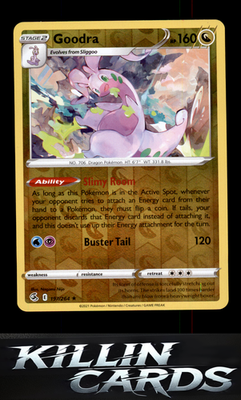 Reverse Holofoil Goodra 197/264 Pokemon Rare SWSH08: Fusion Strike Card NM