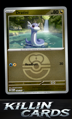 Reverse Holofoil Dratini (Love Ball) 150/217 Pokemon Common ME: Ascended Heroes