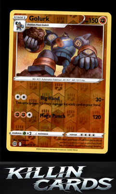 Reverse Holofoil Golurk 083/172 Pokemon Rare SWSH09: Brilliant Stars Card NM