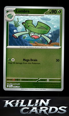 Reverse Holofoil Lombre 006/094 Pokemon Common ME02: Phantasmal Flames Card NM
