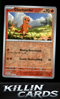Reverse Holofoil Charmander - 007/091 007/091 Pokemon Common SV: Paldean Fates C