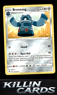 Bronzong 130/192 Pokemon Uncommon SWSH02: Rebel Clash Card NM