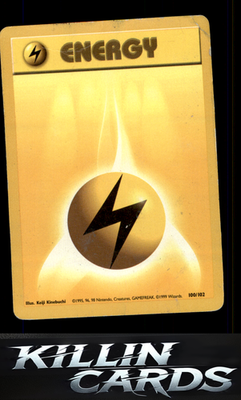 Lightning Energy 100/102 Pokemon Common Base Set Card LP