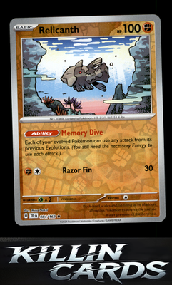 Reverse Holofoil Relicanth - 084/162 084/162 Pokemon Rare SV05: Temporal Forces