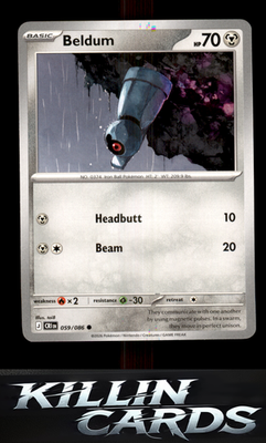 Beldum 059/086 Pokemon Common ME04: Chaos Rising Card NM