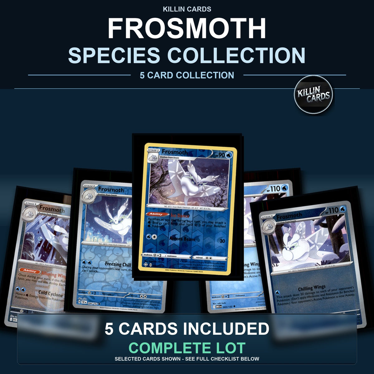 Pokemon TCG Frosmoth Species Collection 5 Different Cards