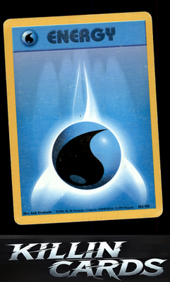 Water Energy 102/102 Pokemon Common Base Set Card LP
