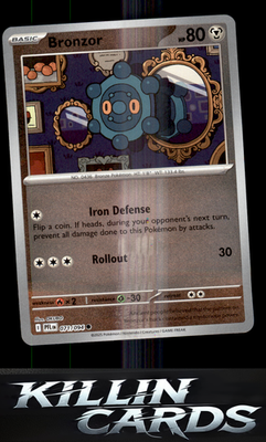 Reverse Holofoil Bronzor 071/094 Pokemon Common ME02: Phantasmal Flames Card NM