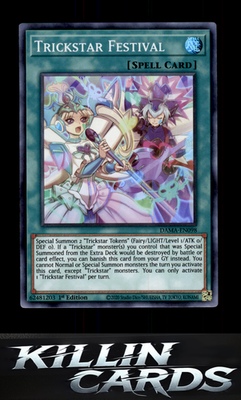 Trickstar Festival DAMA-EN098 YuGiOh Super Rare Dawn of Majesty Card NM
