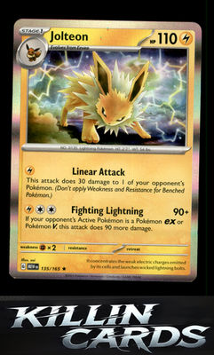 Jolteon 135/165 Pokemon Rare SV: Scarlet & Violet 151 Card NM