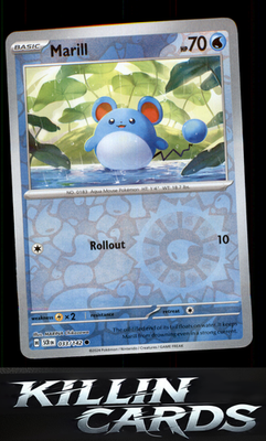 Reverse Holofoil Marill 033/142 Pokemon Common SV07: Stellar Crown Card NM