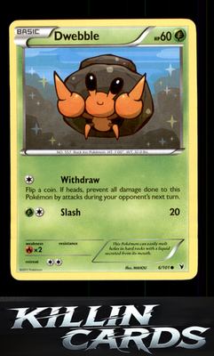 Dwebble 6/101 Pokemon Common Noble Victories Card NM