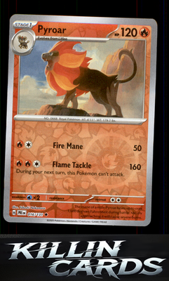 Reverse Holofoil Pyroar 016/131 Pokemon Uncommon SV: Prismatic Evolutions Card N