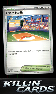 Lively Stadium 180/191 Pokemon Uncommon SV08: Surging Sparks Card NM