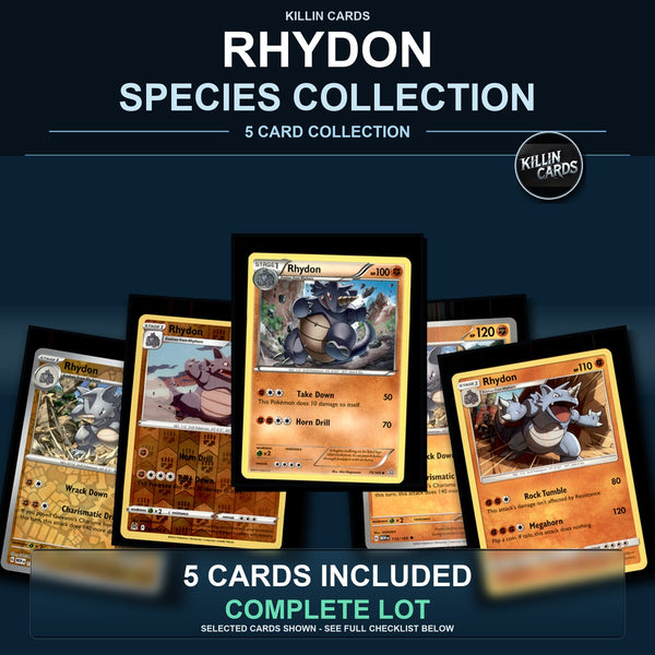 Pokemon TCG Rhydon Species Collection 5 Different Cards