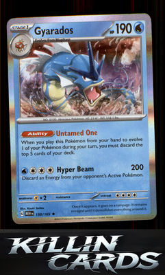 Gyarados 130/165 Pokemon Rare SV: Scarlet & Violet 151 Card NM