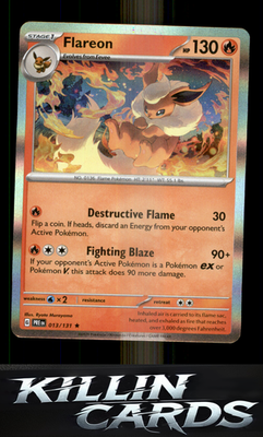 Flareon 013/131 Pokemon Rare SV: Prismatic Evolutions Card NM