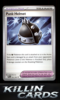 Punk Helmet - 092/094 092/094 Pokemon Uncommon ME02: Phantasmal Flames Card NM