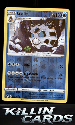Reverse Holofoil Glalie 042/195 Pokemon Uncommon SWSH12: Silver Tempest Card NM