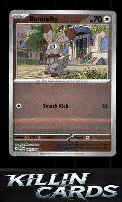 Reverse Holofoil Bunnelby 064/088 Pokemon Common ME03: Perfect Order Card NM