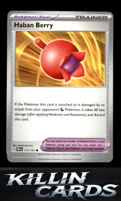 Haban Berry 111/131 Pokemon Common SV: Prismatic Evolutions Card NM