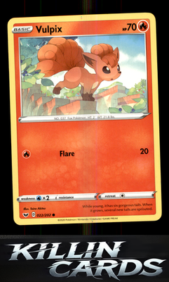 Vulpix 022/202 Pokemon Common SWSH01: Sword & Shield Base Set Card NM