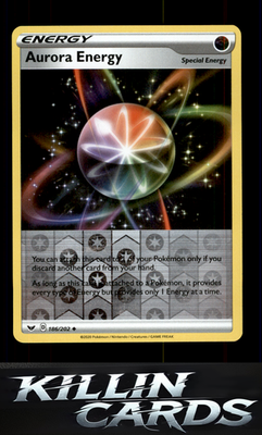 Reverse Holofoil Aurora Energy 186/202 Pokemon Uncommon SWSH01: Sword & Shield B