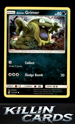 Alolan Grimer 127/236 Pokemon Common SM - Unified Minds Card NM