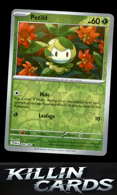 Reverse Holofoil Petilil 006/086 Pokemon Common SV: Black Bolt Card NM