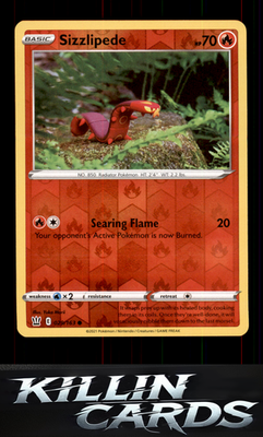 Reverse Holofoil Sizzlipede 029/163 Pokemon Common SWSH05: Battle Styles Card NM