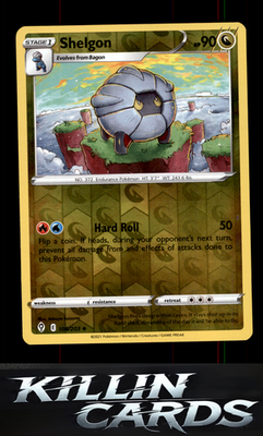 Reverse Holofoil Shelgon 108/203 Pokemon Uncommon SWSH07: Evolving Skies Card NM
