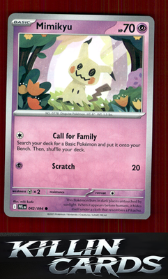 Mimikyu 042/094 Pokemon Common ME02: Phantasmal Flames Card NM