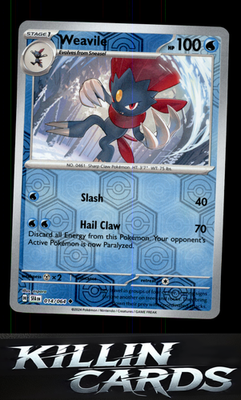 Reverse Holofoil Weavile 014/064 Pokemon Uncommon SV: Shrouded Fable Card NM