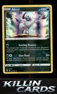 Absol 097/189 Pokemon Holo Rare SWSH10: Astral Radiance Card NM