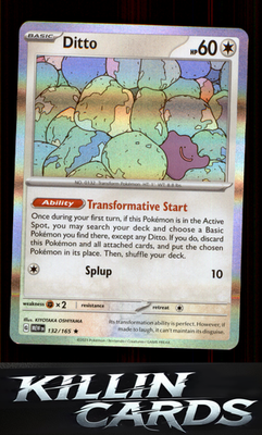Ditto 132/165 Pokemon Rare SV: Scarlet & Violet 151 Card NM