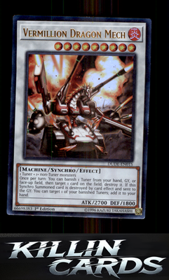 1st Edition Vermillion Dragon Mech DUDE-EN015 YuGiOh Ultra Rare Duel Devastator