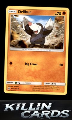 Drilbur 118/236 Pokemon Common SM - Unified Minds Card LP
